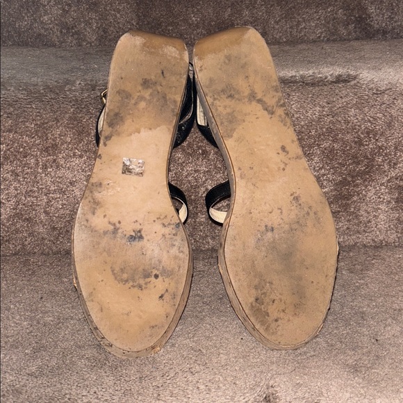 Michael Kors black leather and cork sandal ladies size 11. - Picture 7 of 7